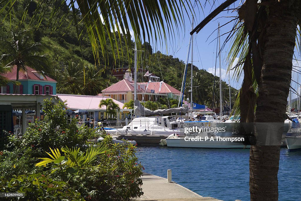 Sopers Hole Wharf, Pussers Landing, Frenchmans Cay, West End, Tortola, British Virgin Islands, Caribbean
