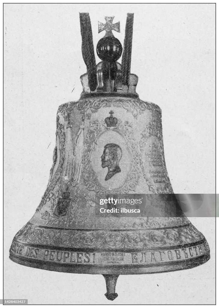 Antique illustration: Chatellerault bell offered by the tsar