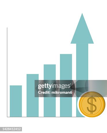 Vector of a graph showing increase or decrease on wall street stock. Vector of a graph showing increase or decrease on wall street stock.
