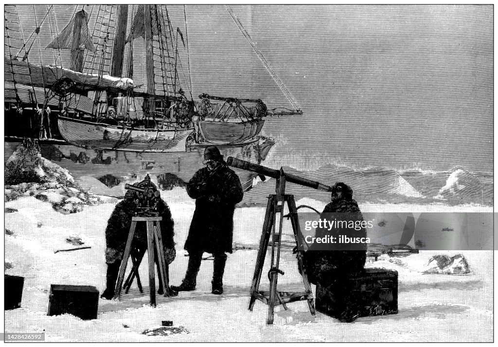 Nansen Antique Illustration Fridtjof Nansen North Pole Expedition Solar ...