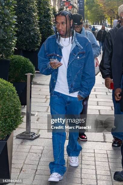 Rapper Tyga is seen on September 28, 2022 in Paris, France.