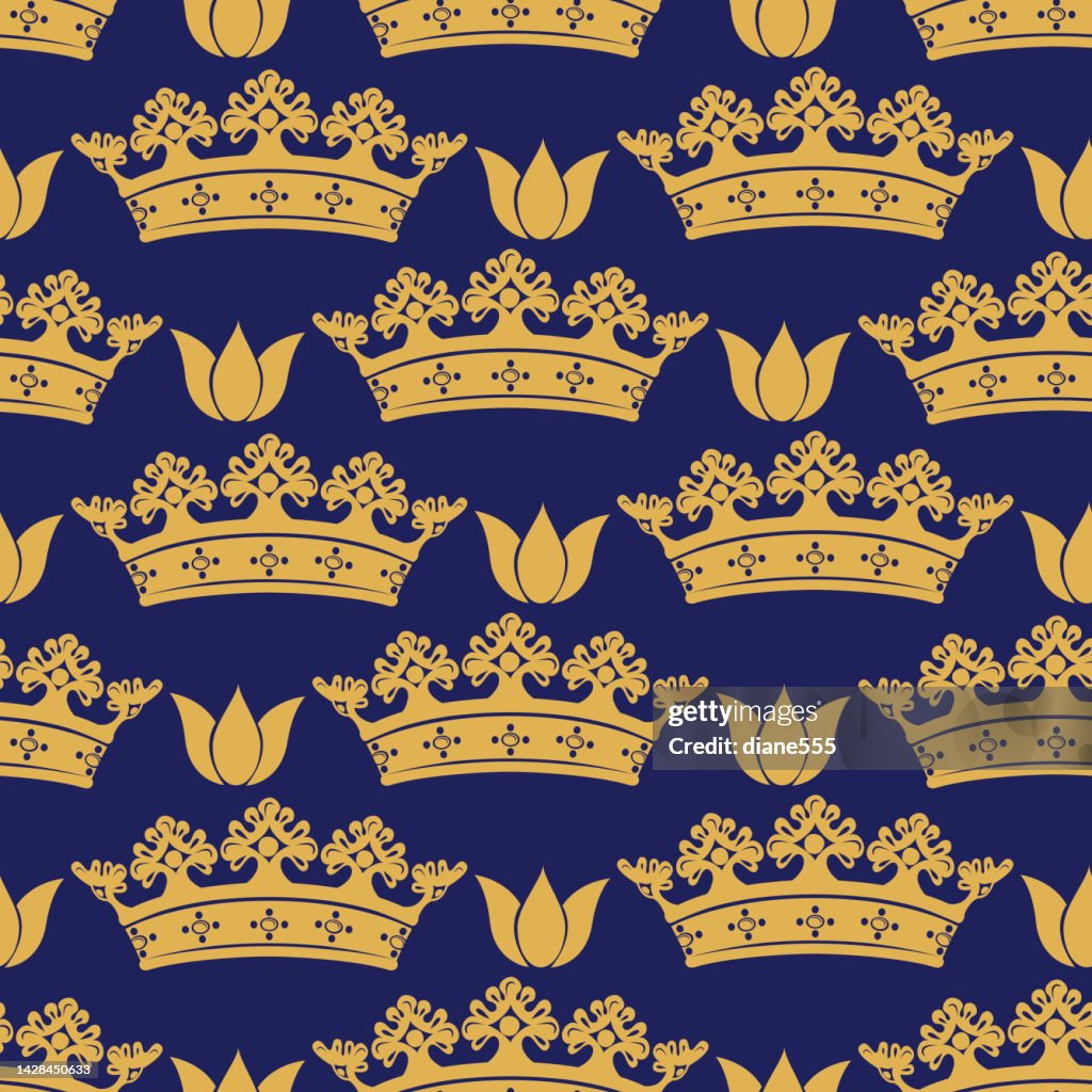 Crown Best Pattern Crowns Seamless Background Pattern High-Res Vector Graphic - Getty Images