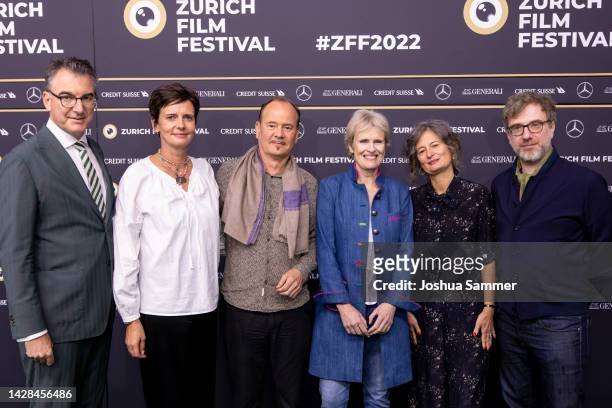 Christian Jungen, Michaela Braun, Frank Strobel, Rachel Portman, Pernille Fischer and Barney Cokeliss attend the "International Film Music...