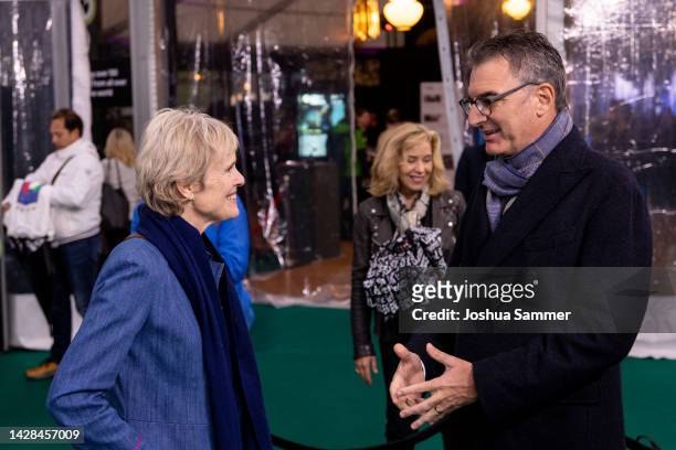 Rachel Portman and Christian Jungen attend the "International Film Music Competition " photocall during the 18th Zurich Film Festival at Kino Corso...