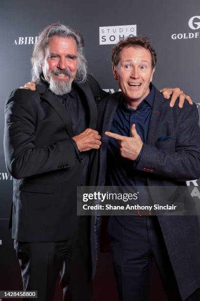 Jeff Fahey and Nick Moran attend the UK premiere of "A Bird Flew In" at Everyman Broadgate on September 28, 2022 in London, England.