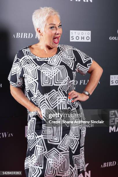 Denise Welch attends the UK premiere of "A Bird Flew In" at Everyman Broadgate on September 28, 2022 in London, England.