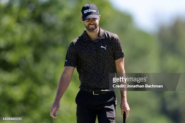 Kevin Tway reacts prior to the Sanderson Farms Championship at The Country Club of Jackson on September 28, 2022 in Jackson, Mississippi.