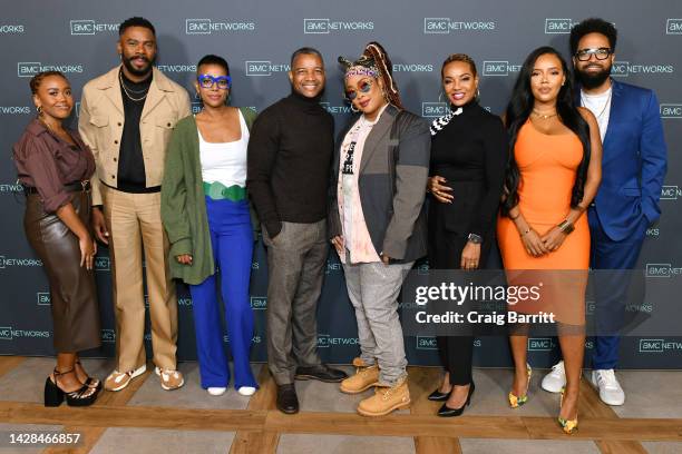 Mekishana Pierre, Colman Domingo, Nikki Love, J. David Shanks, Da Brat, MC Lyte, Angela Simmons and Diallo Riddle attend AMC Networks Summit 2022 at...