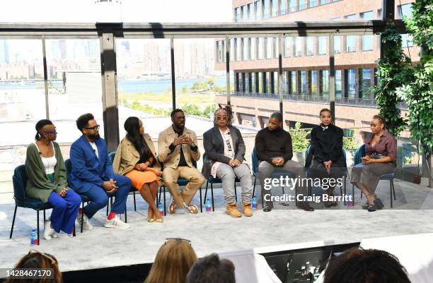 Nikki Love, Diallo Riddle, Angela Simmons, Colman Domingo, Da Brat, J. David Shanks, MC Lyte and Mekishana Pierre speak at AMC Networks Summit 2022...