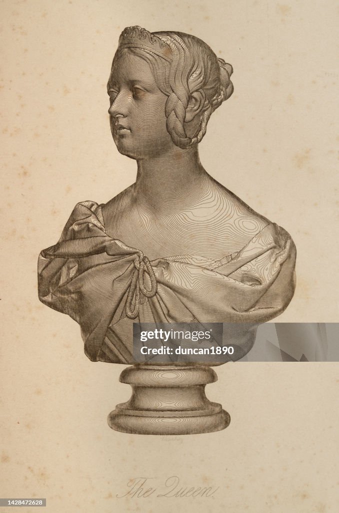Bust of Queen Victoria, 1849, 19th Century