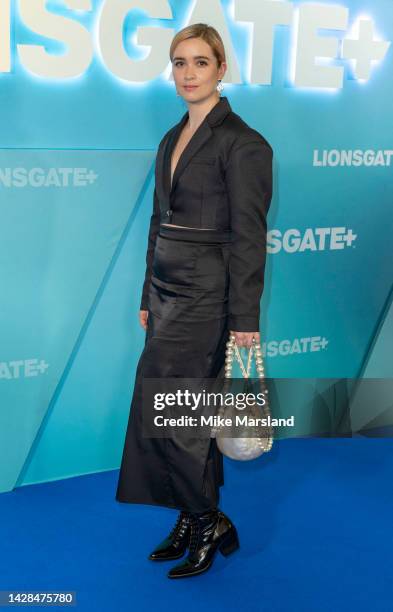 Alice Englert attends the LIONSGATE+ launch at Freemasons Hall on September 28, 2022 in London, England.