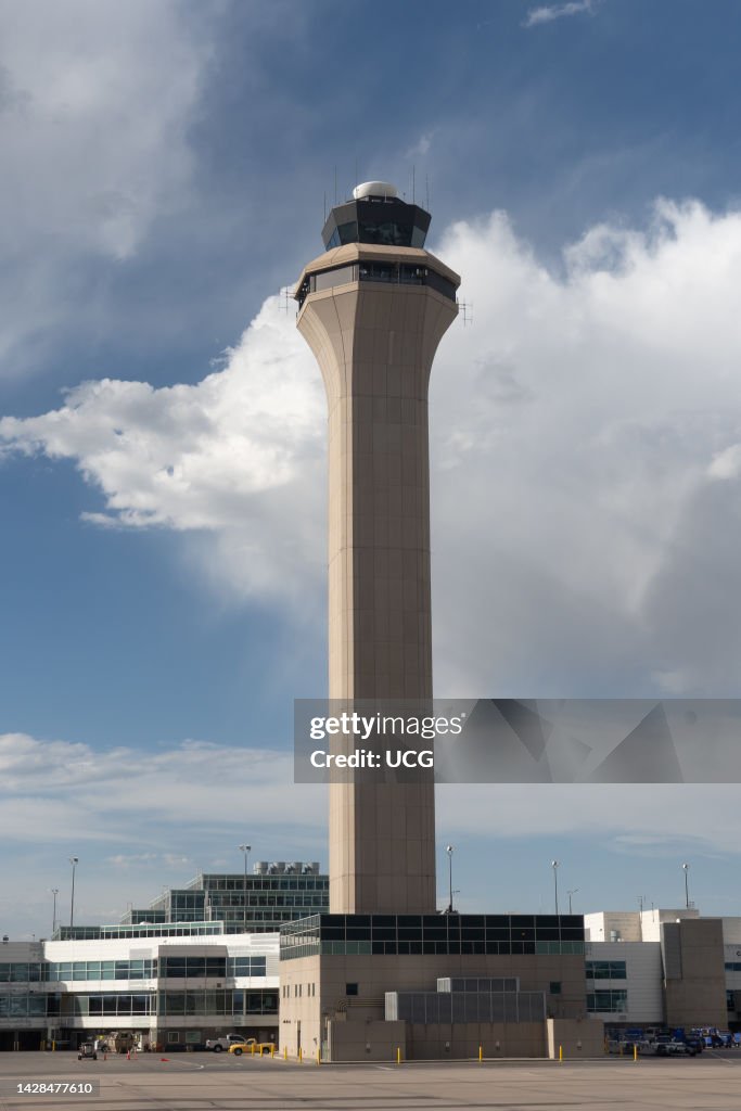 Air-traffic control tower, Denver International Airport, Colorado. News ...