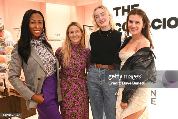 Anne Welsh, Rebecca Morter, Ruth MacGilp and Nicole Whittle attend the Lone Design Club x The Crown Estate closing night celebration on September 28,...