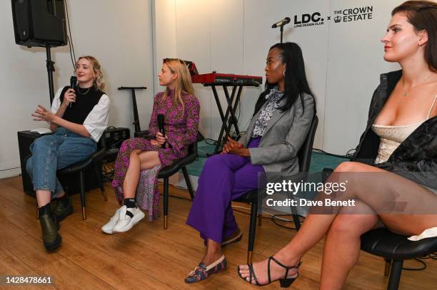 Ruth MacGilp, Rebecca Morter, Anne Welsh and Nicole Whittle attend the Lone Design Club x The Crown Estate closing night celebration on September 28,...