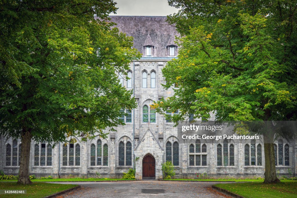 Maredsous Abbey exterior in Belgium