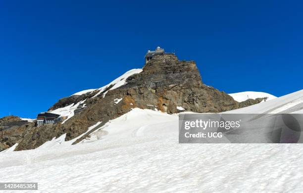 Research station Sphinx observatory on the Jungfraujoch, Grindelwald, Bernese Oberland, Switzerland.