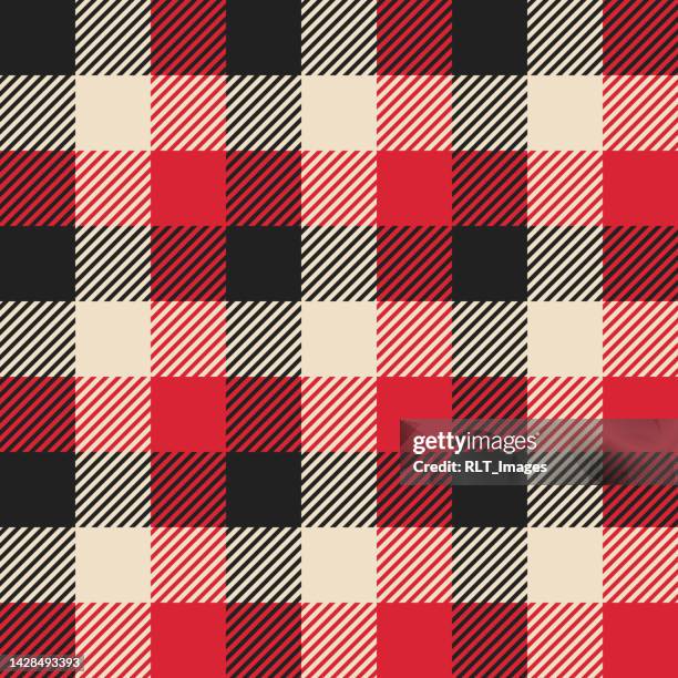 stockillustraties, clipart, cartoons en iconen met plaid seamless repeat pattern - kilt