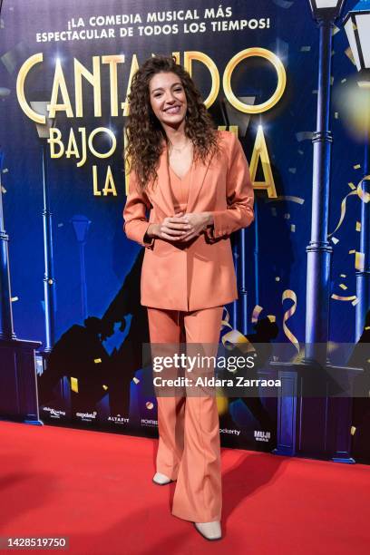 Singer Ana Guerra attends the "Cantando Bajo La Lluvia" photocall at Teatro Nuevo Apolo on September 28, 2022 in Madrid, Spain.