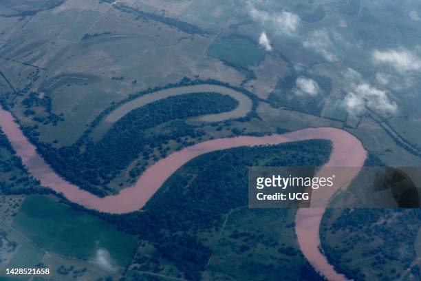 Oxbow Lake and Brazos River meanders, Texas.
