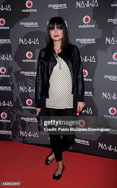 Model Maria Reyes attends album presentation 'Donde lucen los volcanes' during Vodafone Secret Show at Joy Eslava Club on April 13, 2012 in Madrid,...