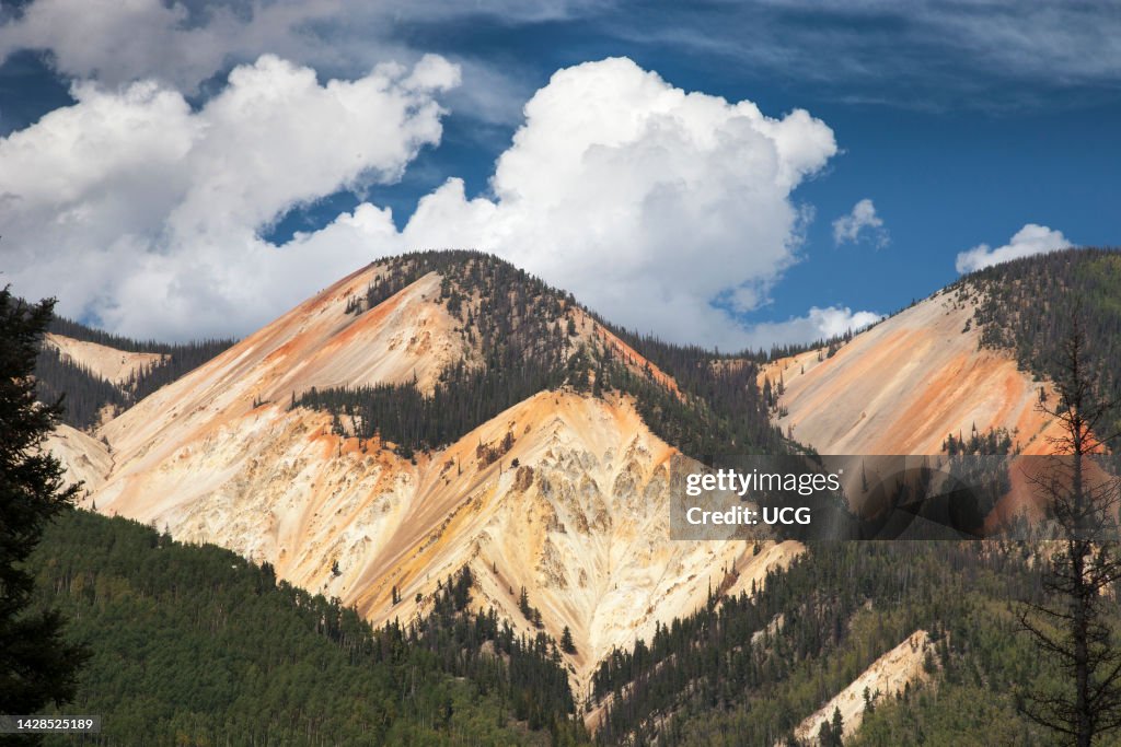 Volcanic Rocks Colorado Colorful, chemically-altered volcanic rocks of Little Red Mountain of ...