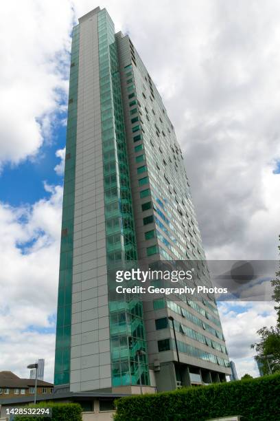 High rise residential tower block, Aragon Tower, Deptford, London SE8, England, UK, built 1962 redeveloped 2006.