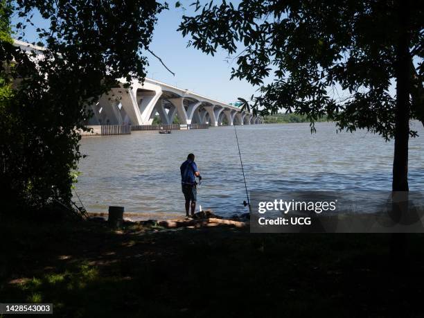 Fishing in the Potomac River near Washington, D.C..