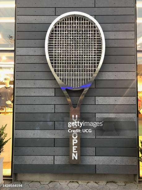 Giant Tennis Racket on the groups for US Open, Queens, New York.