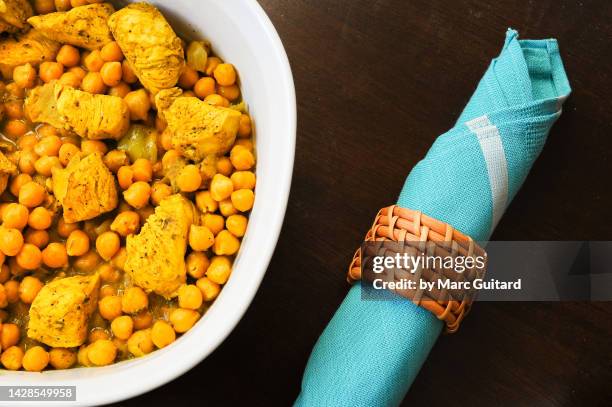 A Dish Of Chicken Curry On A Dark Background New Brunswick Canada, Foto de stock