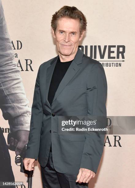 Willem Dafoe attends the United States premiere of "Dead for a Dollar" at Directors Guild of America on September 28, 2022 in Los Angeles, California.