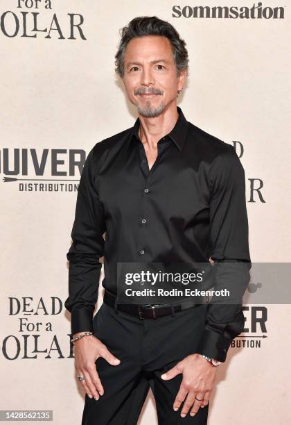 Benjamin Bratt attends the United States premiere of "Dead for a Dollar" at Directors Guild of America on September 28, 2022 in Los Angeles,...