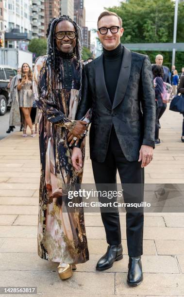 Actor Billy Porter and Adam Smith are seen arriving to the New York Ballet 2022 Fall Fashion Gala at David H. Koch Theater at Lincoln Center on...