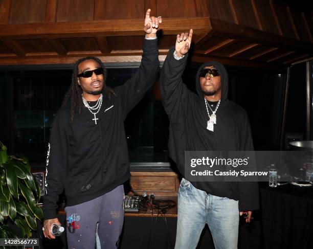 Quavo and Takeoff attend their “Only Built For Infinity Links” Album Listening event on September 28, 2022 in Los Angeles, California.