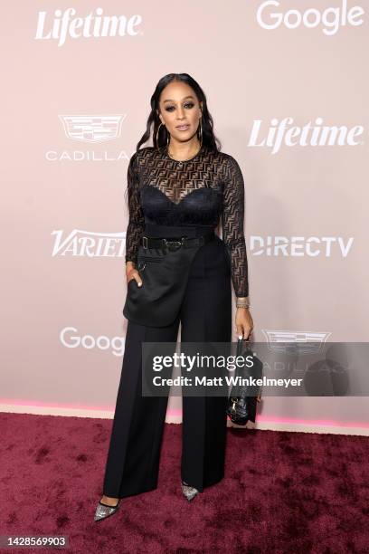 Tia Mowry attends Variety's Power of Women presented by Lifetime at Wallis Annenberg Center for the Performing Arts on September 28, 2022 in Beverly...