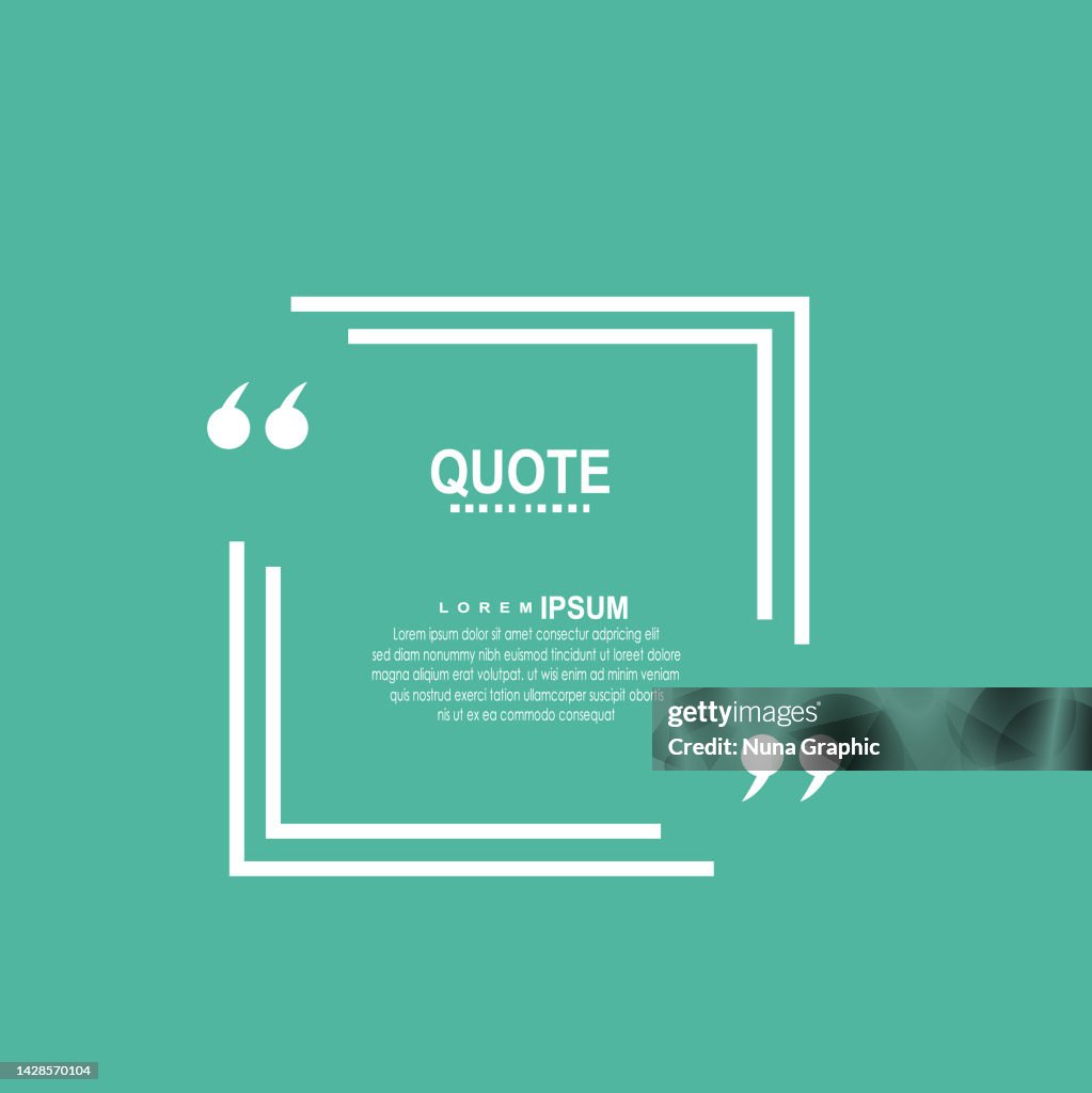 Quoat Frame Quote Frame Vector High-Res Vector Graphic - Getty Images
