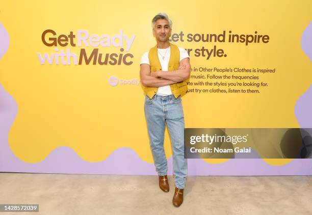 Celebrity stylist Tan France attends as Spotify celebrates the GetReadyWithMusic Thrift Store event with Other People's Clothes on September 28, 2022...