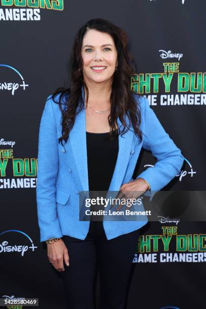 Lauren Graham attends Disney+ "The Mighty Ducks: Game Changers” season 2 premiere at Honda Center on September 28, 2022 in Anaheim, California.