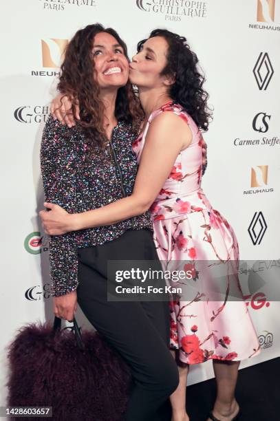 Laurence Roustandjee and Aida Touihri attend the Christophe Guillarmé Womenswear Spring/Summer 2023 show during Paris Fashion Week on September 28,...