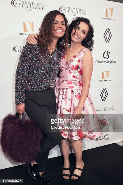 Laurence Roustandjee and Aida Touihri attend the Christophe Guillarmé Womenswear Spring/Summer 2023 show during Paris Fashion Week on September 28,...