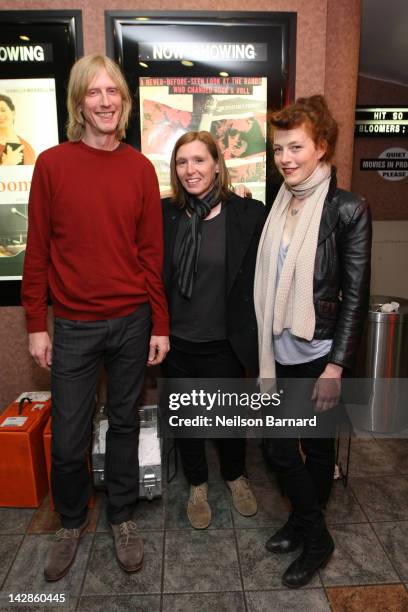 Film subjects and musicians of the alternative American rock group Hole, Eric Erlandson, Patty Schemel and Melissa auf der Maur attend a special...