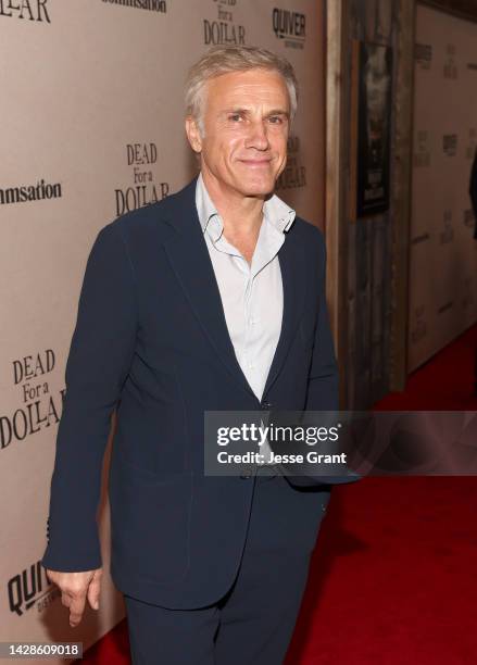 Christoph Waltz attends the U.S. Premiere screening of "Dead For A Dollar" at Directors Guild of America on September 28, 2022 in Los Angeles,...