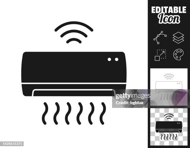illustrations, cliparts, dessins animés et icônes de climatiseur intelligent. icône pour le design. facilement modifiable - air duct