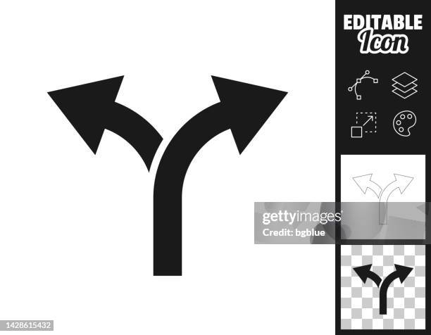 two way direction arrow. icon for design. easily editable - two objects stock illustrations