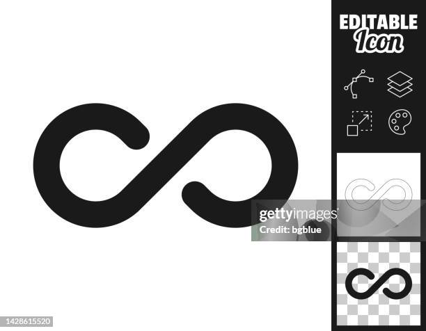 infinity. icon for design. easily editable - infinity icon editable stock illustrations