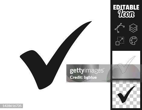 Marca de verificación. Icono para el diseño. Fácilmente editable Marca de verificación. Icono para el diseño. Fácilmente editable