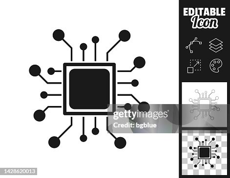 Processor. Icon for design. Easily editable Processor. Icon for design. Easily editable