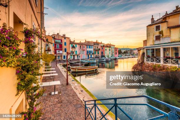 martigues town also known as the provencale venise, bouches-du-rhône département, provence–alpes–côte d'azur région,  france - marseille stock-fotos und bilder