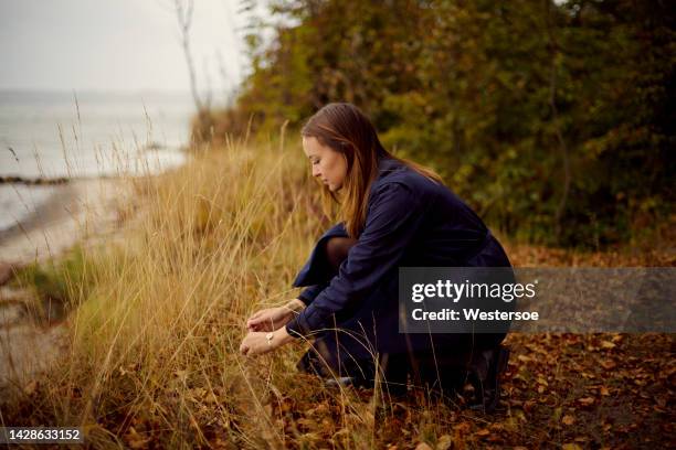 woman in forest - forest bathing stock pictures, royalty-free photos & images