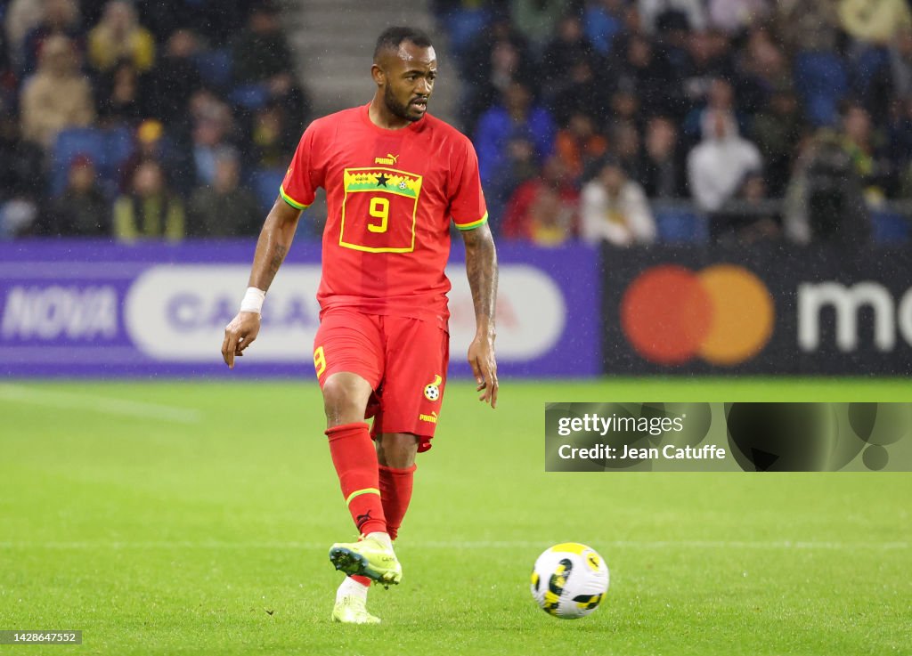 Jordan Ayew in Ghana kit against Brazil