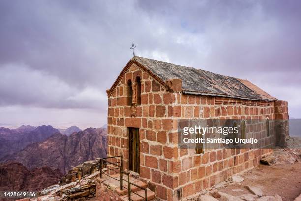 church of god at the top of mount sinai - tourism in south sinai stock pictures, royalty-free photos & images